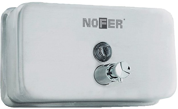 NOFER DOSIFICADOR JABON HORIZONTAL 1200ML ACERO INOX SATINADO