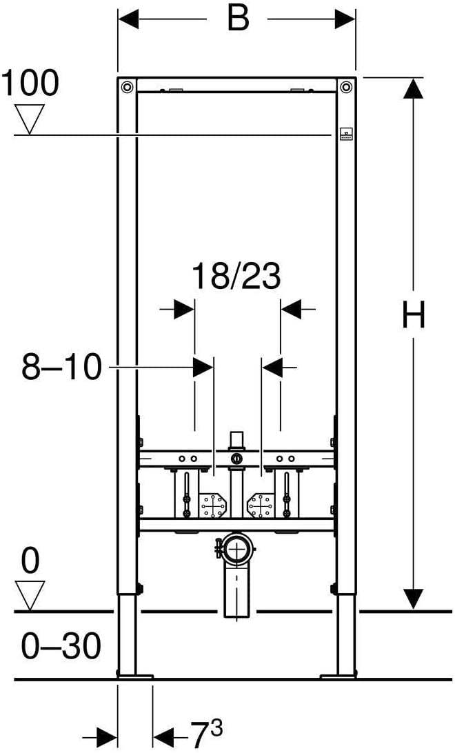 GEBERIT BASTIDOR DUOFIX PARA BIDE, 112 CM