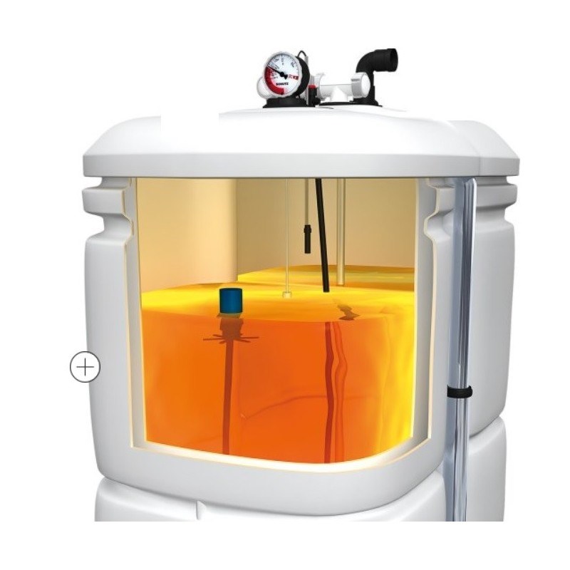 SCHUTZ DEPOSITO GASOLEO TANK IN TANK PLASTICO 750 LTRS + INDICADOR NIVEL