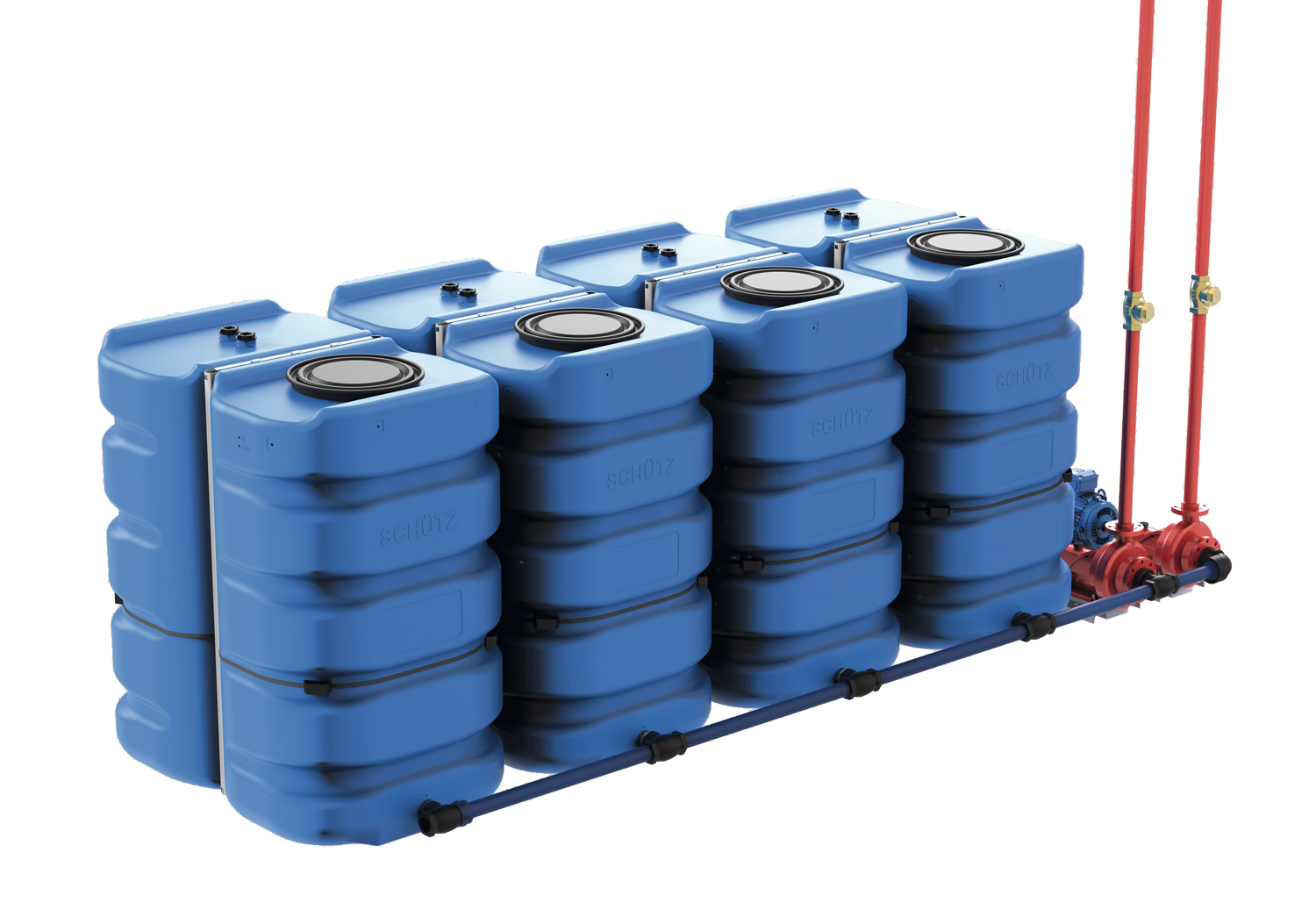 SCHUTZ PACK ALJIBE AQUABLOCK XL 4x3000 LTRS CON ACCESORIOS (KIT 12m3)