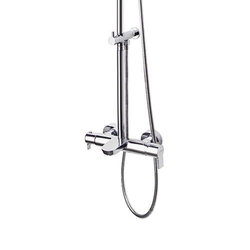 *RAMON SOLER BLAUTHERM COLUMNA DE BAÑO-DUCHA TELESCOPICA MONOMANDO ROCIADOR D.300mm CROMADO