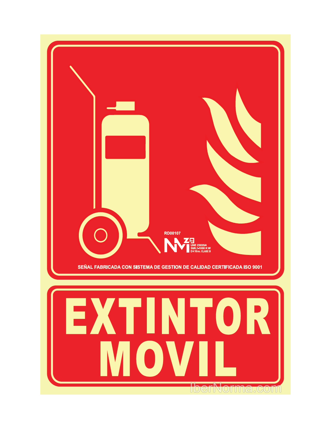 SEÑAL CARRO EXTINTOR PVC 1 mm CLASE A 21x30cm