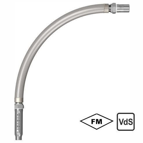 VICTAULIC CONECTOR FLEXIBLE AH3 CON MALLA INOX ROCIADOR 914MM SIN SOPORTE CON REDUCCION 3/4 HASTA K200