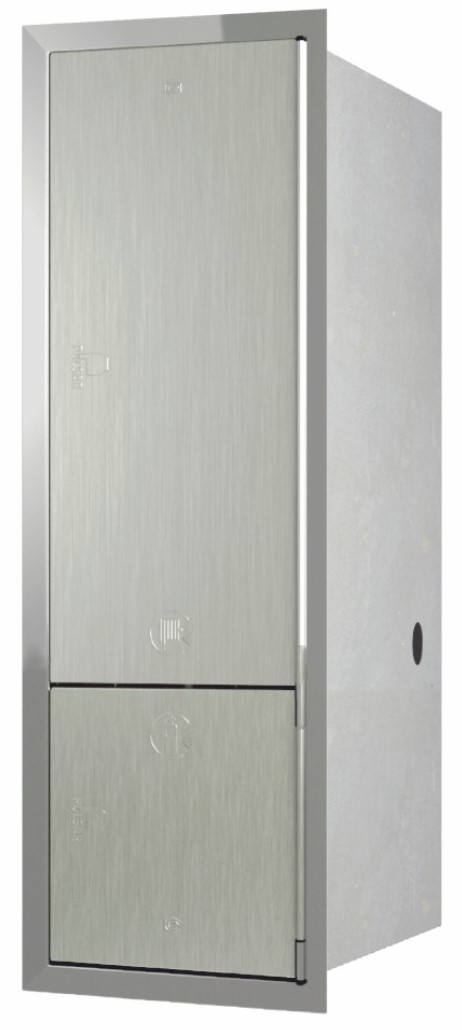 BIE 25-20 SLENDER EMPOTRAR CON ARMARIO EXTINTOR 977X280X610mm INOX PUERTA CIEGA