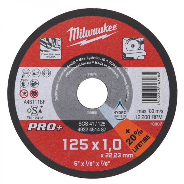 MILWAUKEE DISCOS PRO+ SCS 41 / 115 X 1 X 22 MM