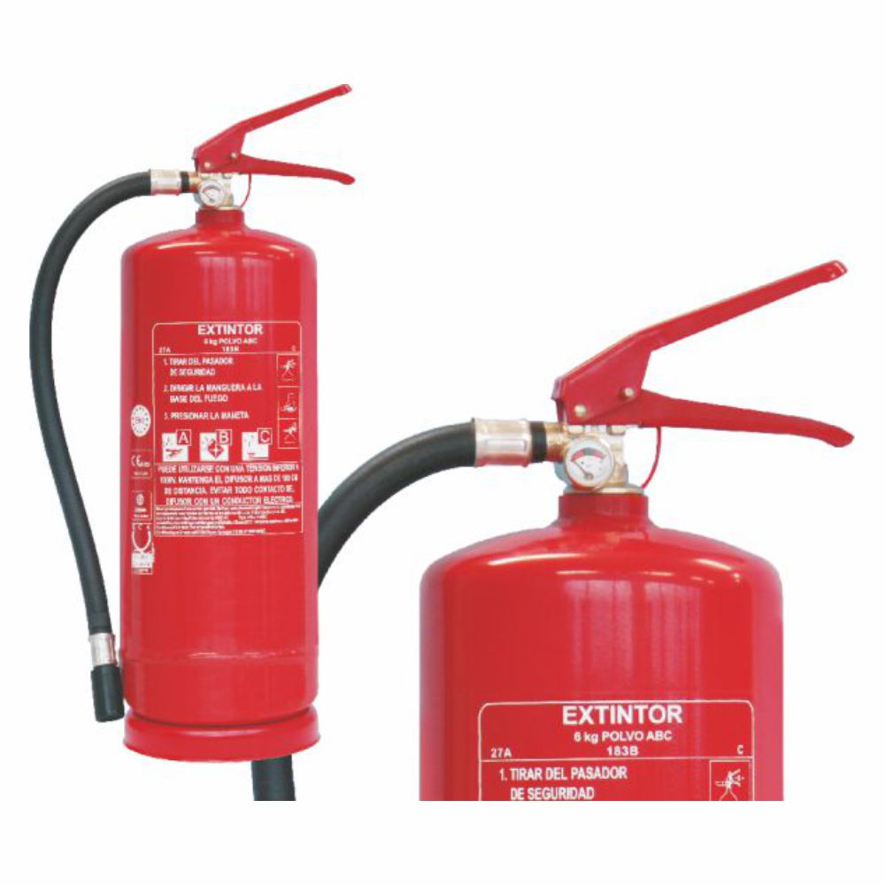 EXTINTOR POLVO ABC 6 KG EFIC. 27A-183B