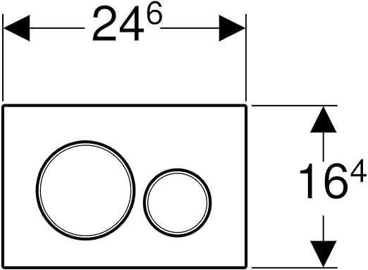 GEBERIT PULSADOR SIGMA20, PARA DOBLE DESCARGA: LACADO CROMADO MATE, REVESTIMIENTO FACIL DE LIMPIAR, CROMADO BRILLANTE